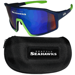Seattle Seahawks Shield Sunglasses with Case