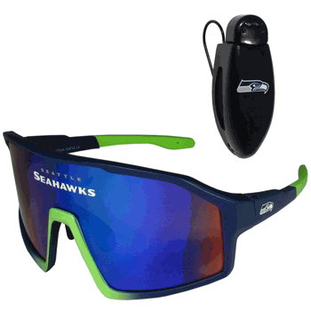 Seattle Seahawks Shield Sunglasses with Visor Clip