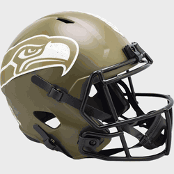 Seattle Seahawks Speed Replica Full Size Football Helmet SALUTE TO SERVICE