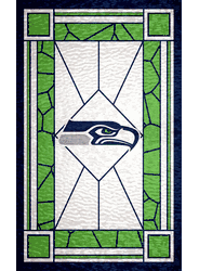 Seattle Seahawks Stained Glass 11x19 Wood Sign