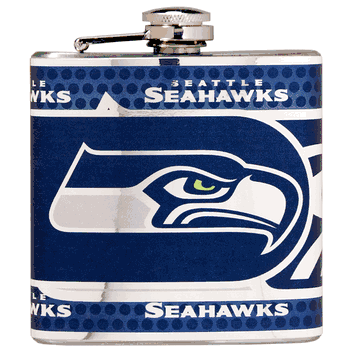 Seattle Seahawks Stainless Steel 6 oz. Flask with Metallic Graphics