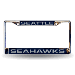 Seattle Seahawks Standard 12" x 6" Laser Cut Chrome Frame