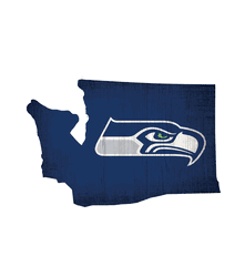 Seattle Seahawks Team Color Logo State Sign