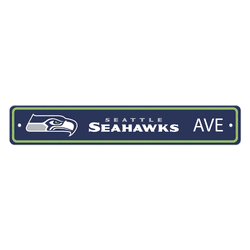 Seattle Seahawks Team Color Street Sign Dcor 4in. X 24in. Lightweight