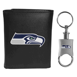 Seattle Seahawks Tri-fold Wallet & Valet Key Chain