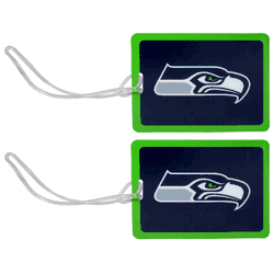 Seattle Seahawks Vinyl Luggage Tag, 2pk