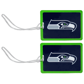 Seattle Seahawks Vinyl Luggage Tag, 2pk