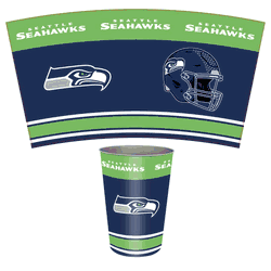 Seattle Seahawks Wastebasket 3.3 Gallon Tin