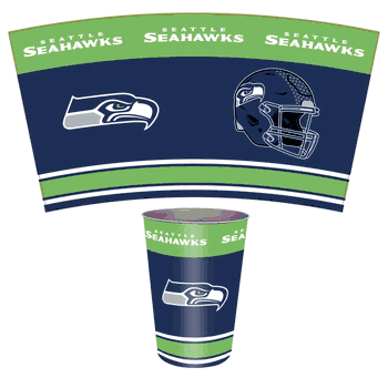 Seattle Seahawks Wastebasket 3.3 Gallon Tin