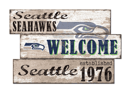 Seattle Seahawks Welcome 3 Plank