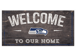 Seattle Seahawks Welcome Distressed 6 x 12