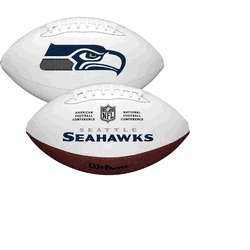 Seattle Seahawks Wilson NFL Live Signature Autograph White Panel Football