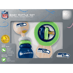 Seattle Seahawks Wood Rattle Set
