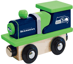 Seattle Seahawks Wood Train Engine