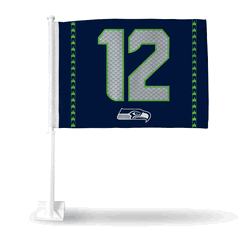 Seattle Seattle Seahawks Alt 12 Man Car Flag