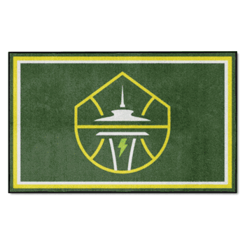 Seattle Storm 4ft. x 6ft. Plush Area Rug