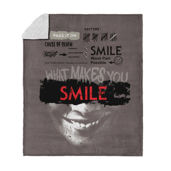 Smile Worst Pain Silk Touch Sherpa Throw 50x60 Inches