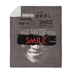 Smile Worst Pain Silk Touch Sherpa Throw 50x60 Inches