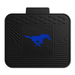 SMU Mustangs Back Seat Car Utility Mat - 14in. x 17in., Blue Mustang