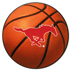SMU Mustangs Basketball Rug - 27in. Diameter