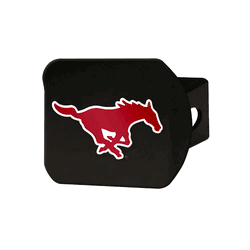 SMU Mustangs Black Metal Hitch Cover - 3D Color Emblem
