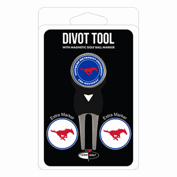 SMU Mustangs Divot Tool Pack - Signature tool w/ 3 markers
