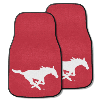 SMU Mustangs Front Carpet Car Mat Set - 2 Pieces