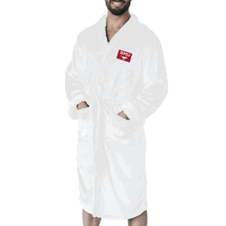 SMU Mustangs NCAA White Out Silk Touch Robe Large/XLarge