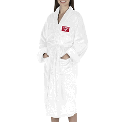 SMU Mustangs NCAA White Out Silk Touch Robe Small/Medium