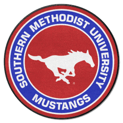 SMU Mustangs Roundel Rug - 27in. Diameter