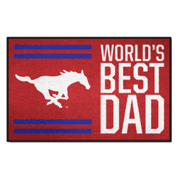 SMU Mustangs Starter Mat Accent Rug - 19in. x 30in. World's Best Dad Starter Mat