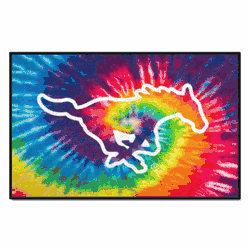 SMU Mustangs Tie Dye Starter Mat Accent Rug - 19in. x 30in.