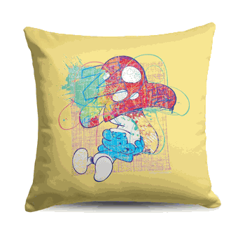 Smurfs Chillaxing Throw Pillow 18x18 inches