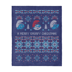 Smurfs Merry Smurfy Silk Touch Throw Blanket 40x50 Inches