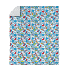 Smurfs Rainbow Smurfs Silk Touch Sherpa Throw 50 x 60 inches