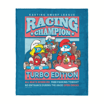 Smurfs Smurf Racing Silk Touch Throw 50 x 60 inches