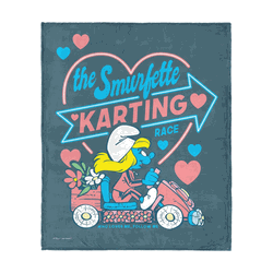 Smurfs Smurfette Karting Silk Touch Throw 50 x 60 inches