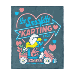 Smurfs Smurfette Karting Silk Touch Throw Blanket 40x50 Inches