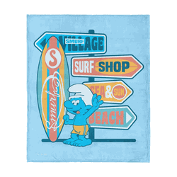 Smurfs Surf Shop Silk Touch Throw 50 x 60 inches