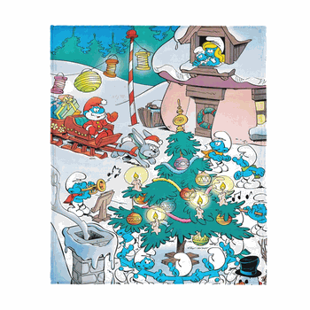 Smurfs Winter Bash Silk Touch Throw 50x60 Inches