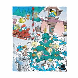 Smurfs Winter Bash Silk Touch Throw Blanket 40x50 Inches