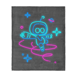 Sony Playstation Astro Bot Astro Neon Silk Touch Throw Blanket 40x50 inches
