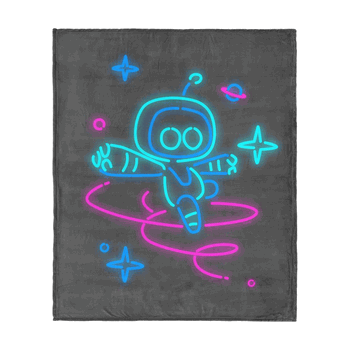 Sony Playstation Astro Bot Astro Neon Silk Touch Throw Blanket 40x50 inches