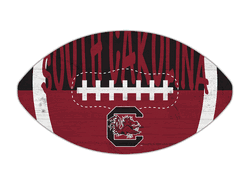 South Carolina Gamecocks 12" Football Cutout Sign with City Name