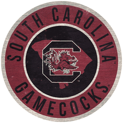 South Carolina Gamecocks 12 in. Circle w/ State Sign