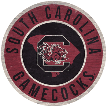 South Carolina Gamecocks 12 in. Circle w/ State Sign