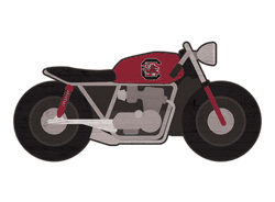 South Carolina Gamecocks 12" Motorcycle Cutout Wood Sign