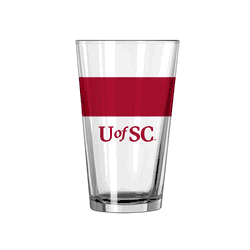 South Carolina Gamecocks 16oz Colorblock Pint Glass