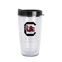 South Carolina Gamecocks 16oz Flipside Dbl Wall Clear Tumbler