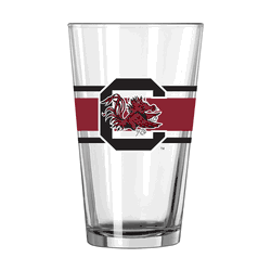 South Carolina Gamecocks 16oz Stripe Pint Glass